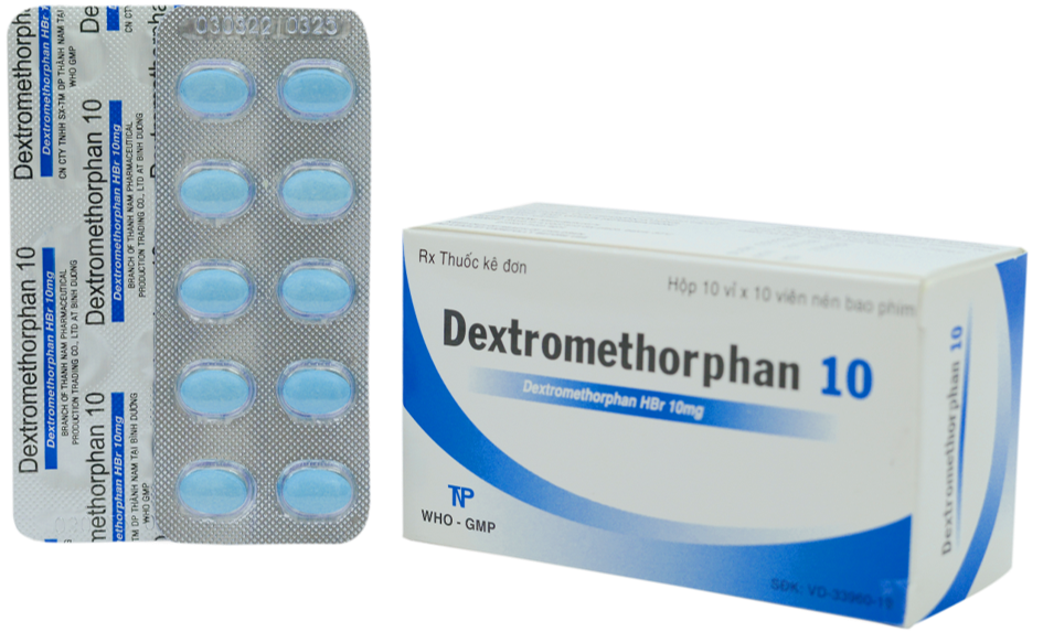 Dextromethorphan 10mg Thành Nam (Hộp 10 Vỉ x 10 Viên)