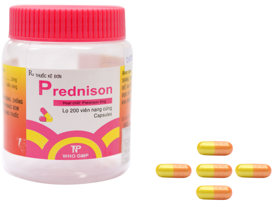 Prednison (Đỏ Cam-Vàng) Thành Nam (Chai 200 Viên)