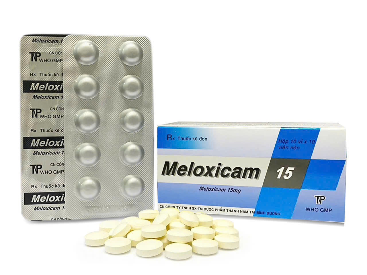 Meloxicam 15 Thành Nam (Hộp 10 Vỉ x 10 Viên)