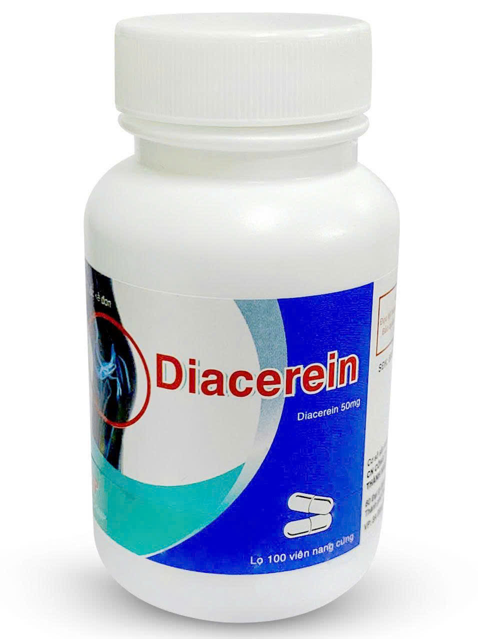 Diacerein 50mg Thành Nam (Chai/100 Viên)