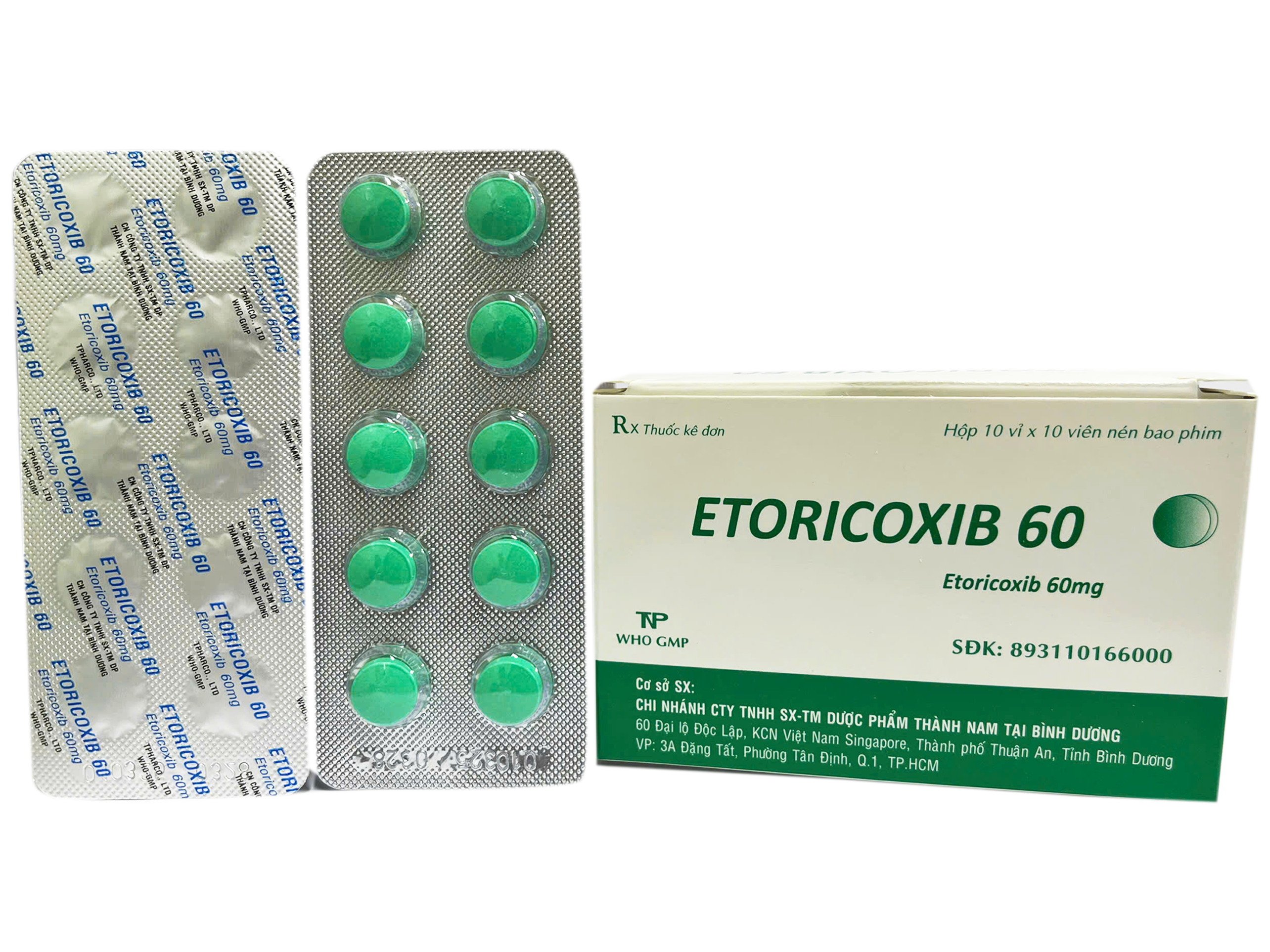 Etoricoxib 60mg Thành Nam (Hộp 100 Viên)