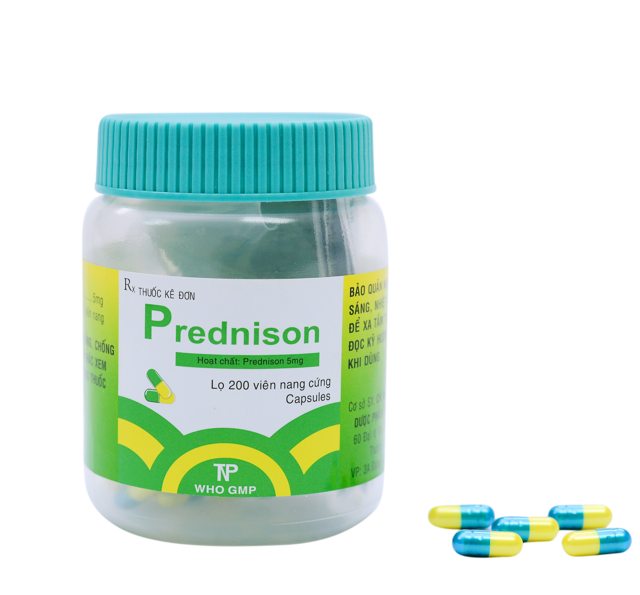Prednison (Xanh Dương - Vàng) Thành Nam (Chai 200 Viên)