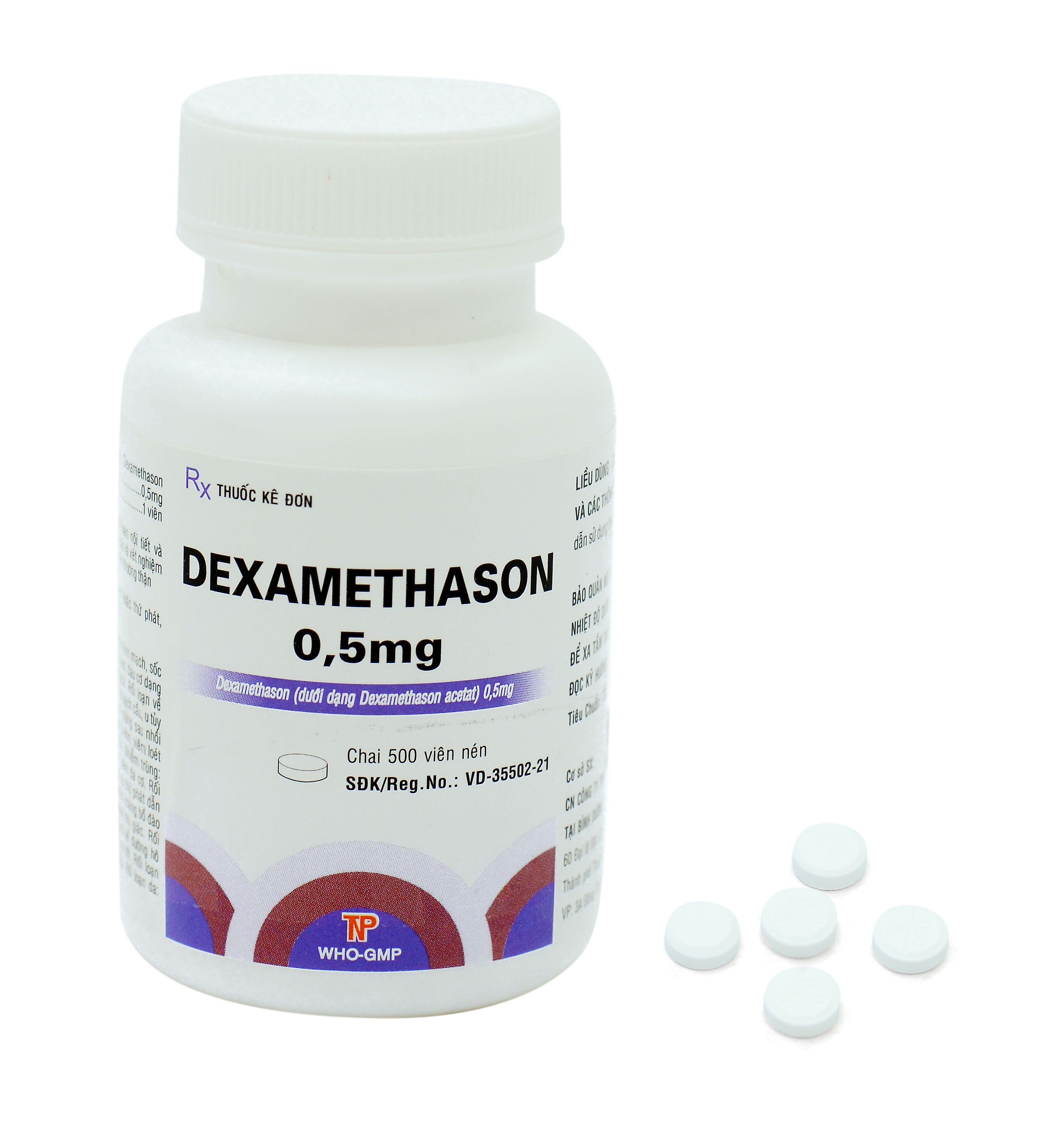 Dexamethasone Thành Nam (Chai 500 Viên)