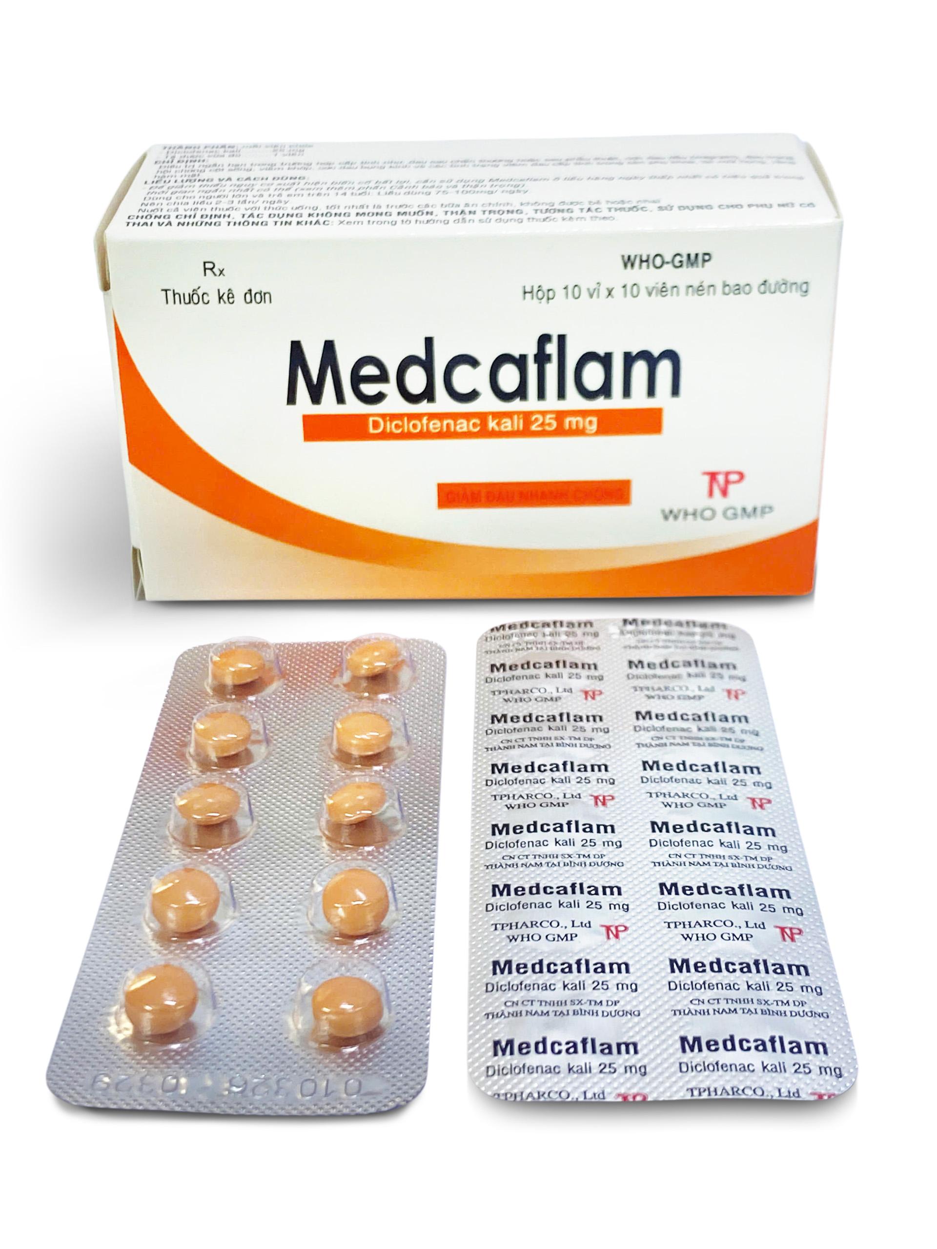Medcaflam Thành Nam (Hộp 100 viên nén bao đường)