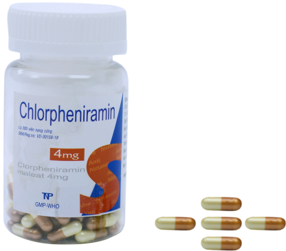 Chlorpheniramin 4mg Thành Nam (Chai/200 Viên Nang)