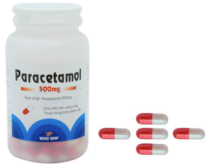Paracetamol 500mg Viên Trắng Đỏ Thành Nam (Chai 200 Viên)