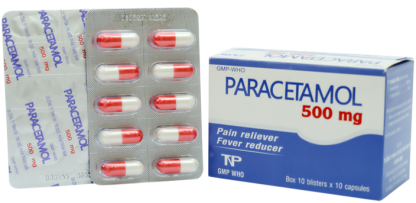 Paracetamol 500mg Viên Nang Trắng Đỏ Thành Nam (Hộp 10 Vỉ x 10 Viên)