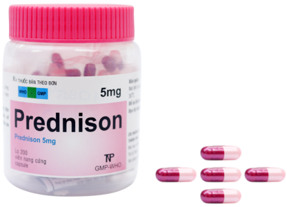 Prednison 5mg (Nâu-Hồng) Thành Nam (Chai 200 Viên)