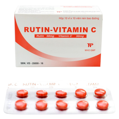 Rutin-Vitamin C Thành Nam (Hộp 10 Vỉ x 10 Viên)