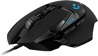 Logitech G502 HERO High Performance Wired Gaming Mouse, HERO 25K Sensor, 25,600 DPI, RGB, Adjustable Weights, 11 Programmable Buttons, On-Board Memory, PC / Mac