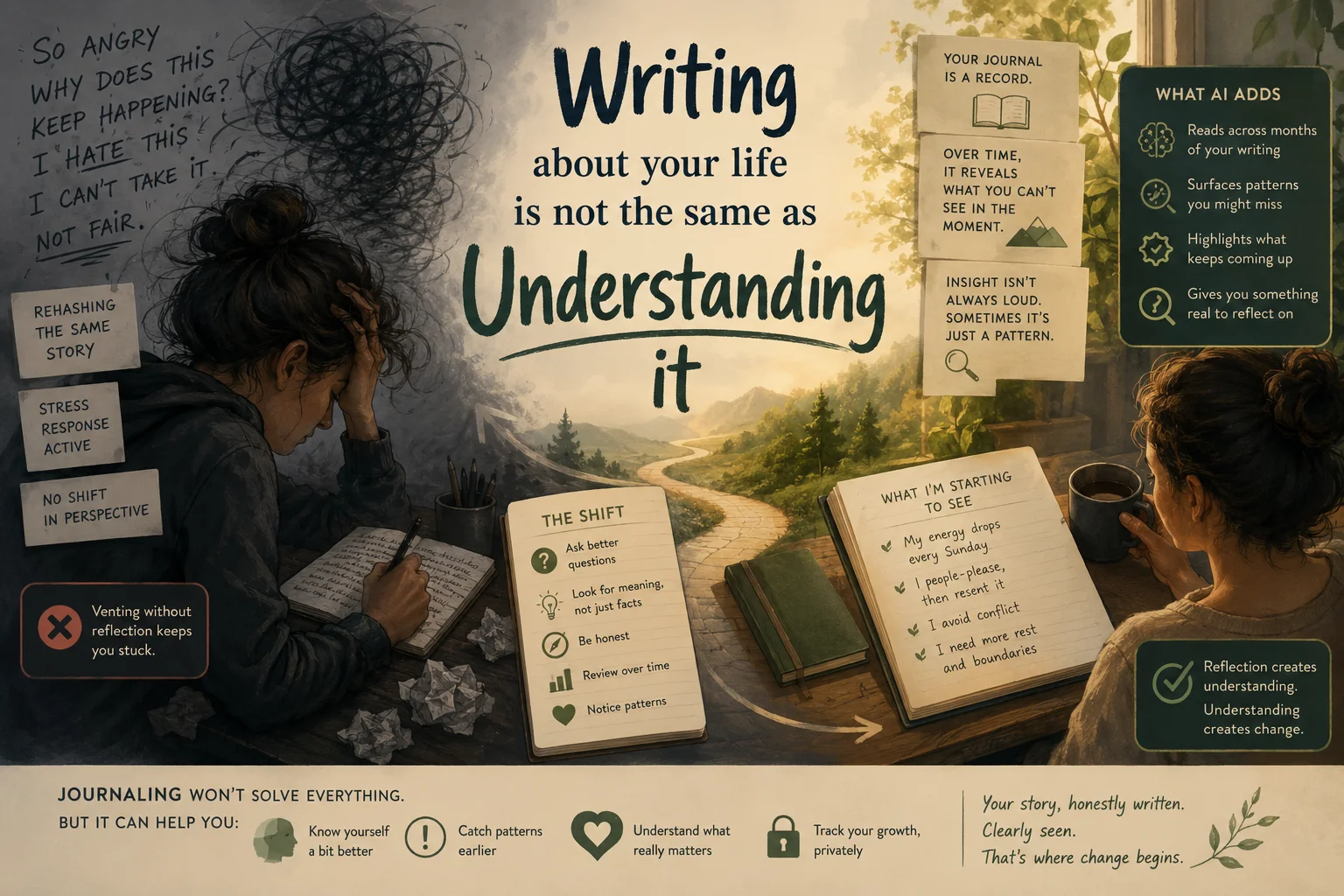 Writing about your life is not the same as understanding it. imge