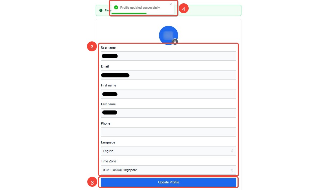 updateUserInformation