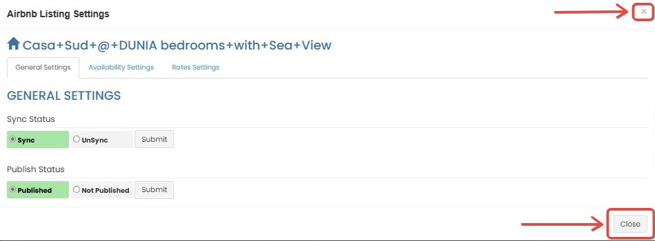 close-listing-settings