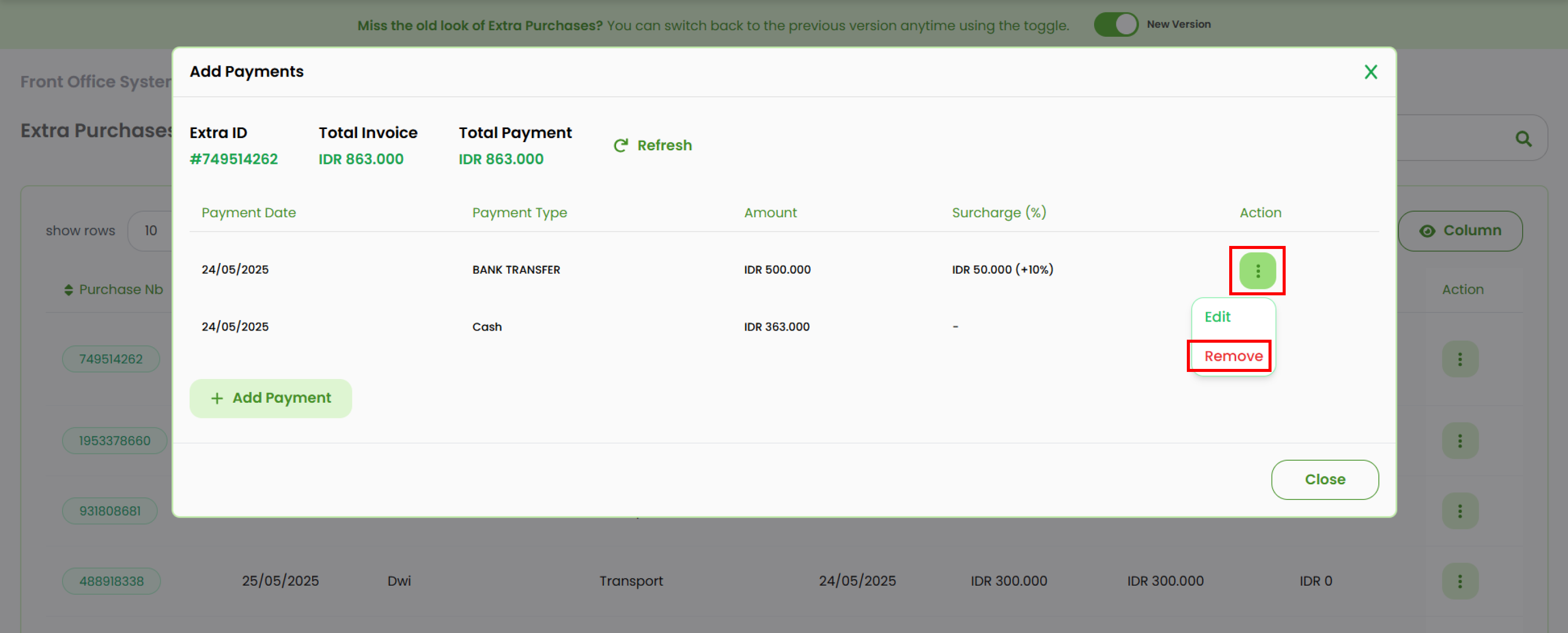 remove-extra-payment