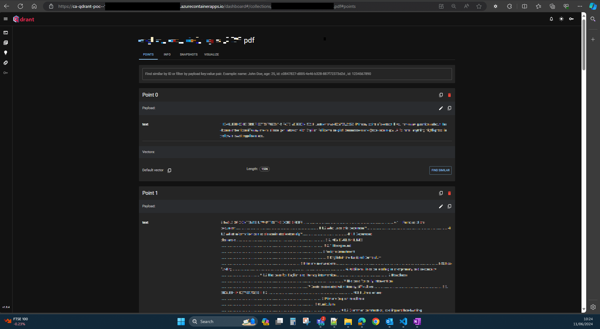 Azure Qdrant container app