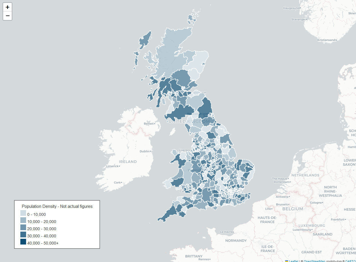 Python choropleth map chart