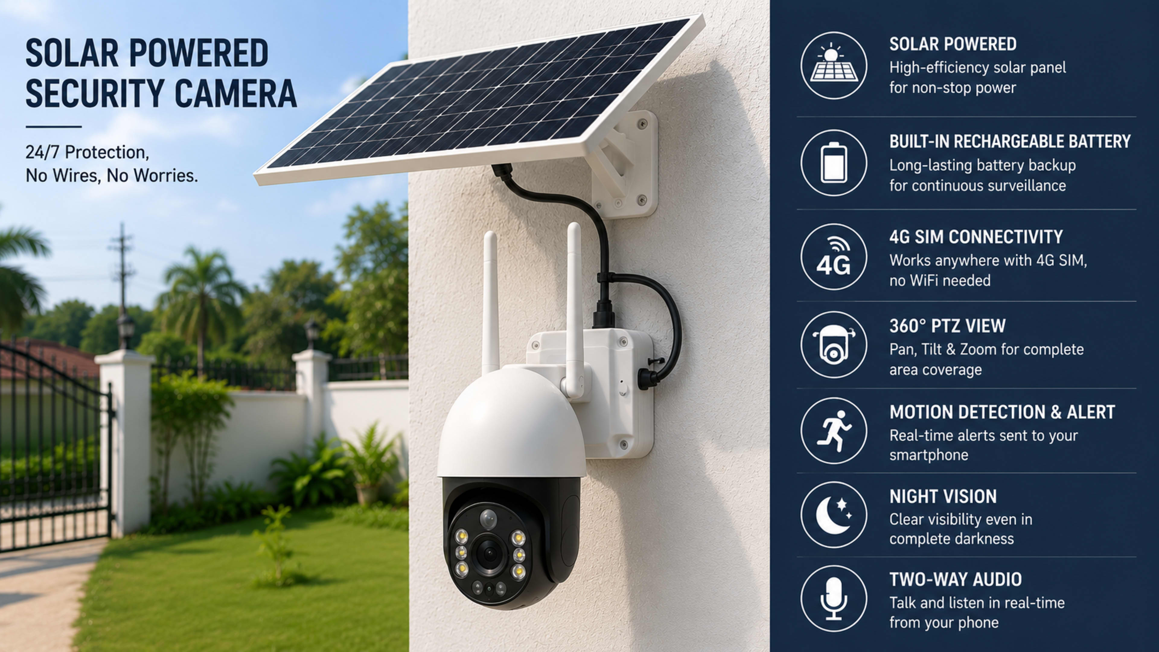 Solar camera security system