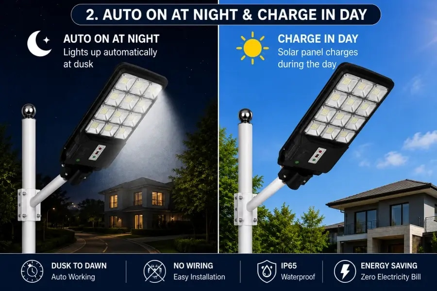 CM Solar 200W C-Shape All in One Street Lamp with Arm - product image 4