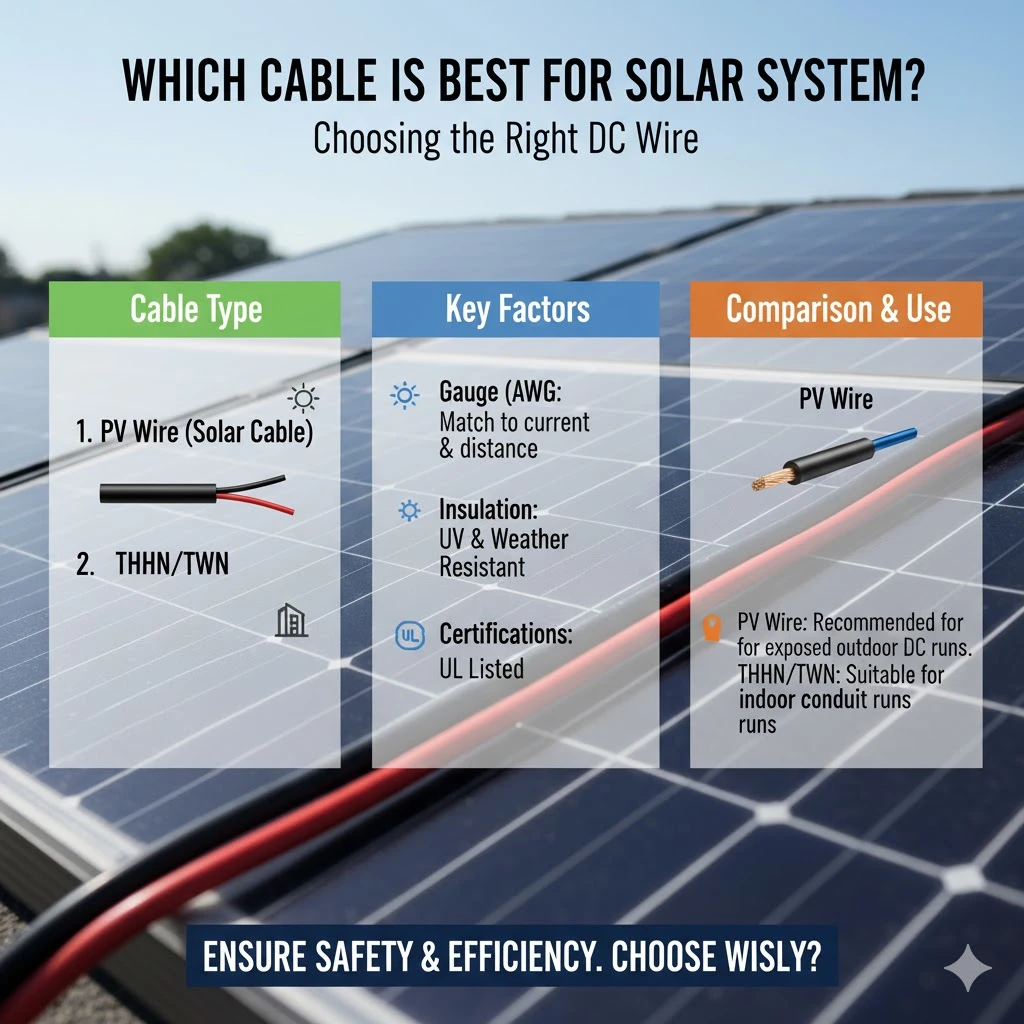 Which Cable is Best for Solar System? Choosing the Right DC Wire