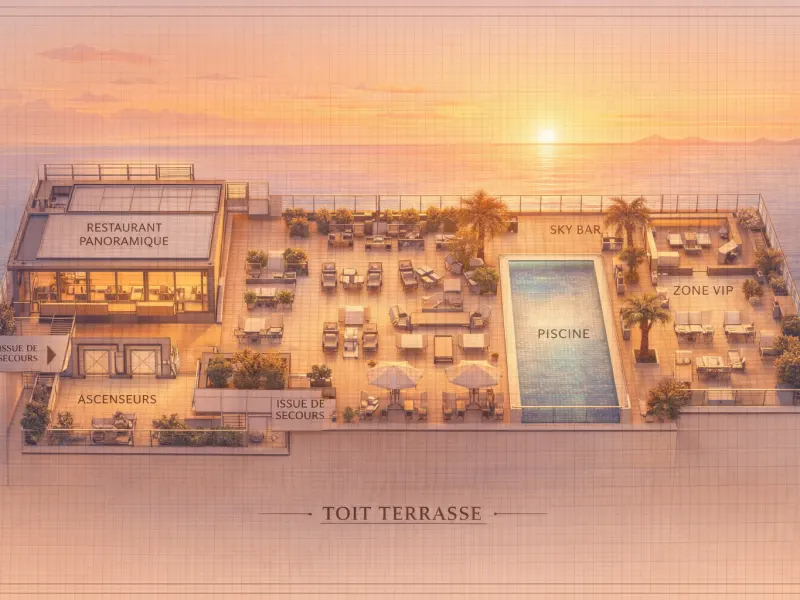 Plan 7ème étage - Toit terrasse