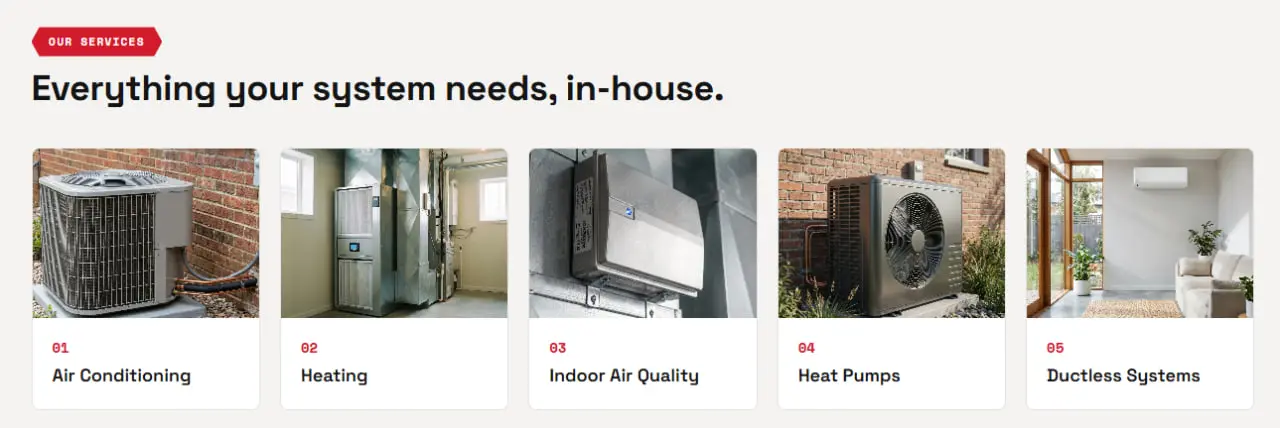 Every service is its own page ranking separately on Google.