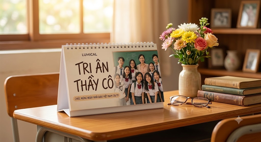 Gợi ý món quà tri ân thầy cô với lịch thiết kế LUMICAL