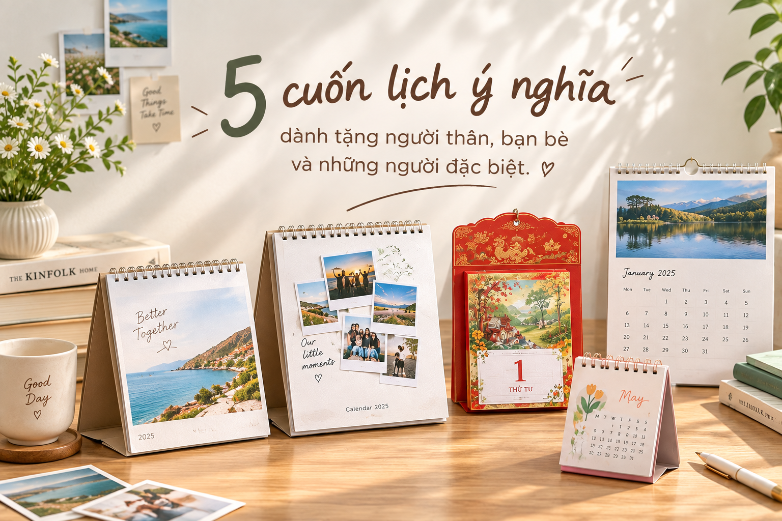 Top 5 cuốn lịch ý nghĩa làm quà tặng đáng nhớ