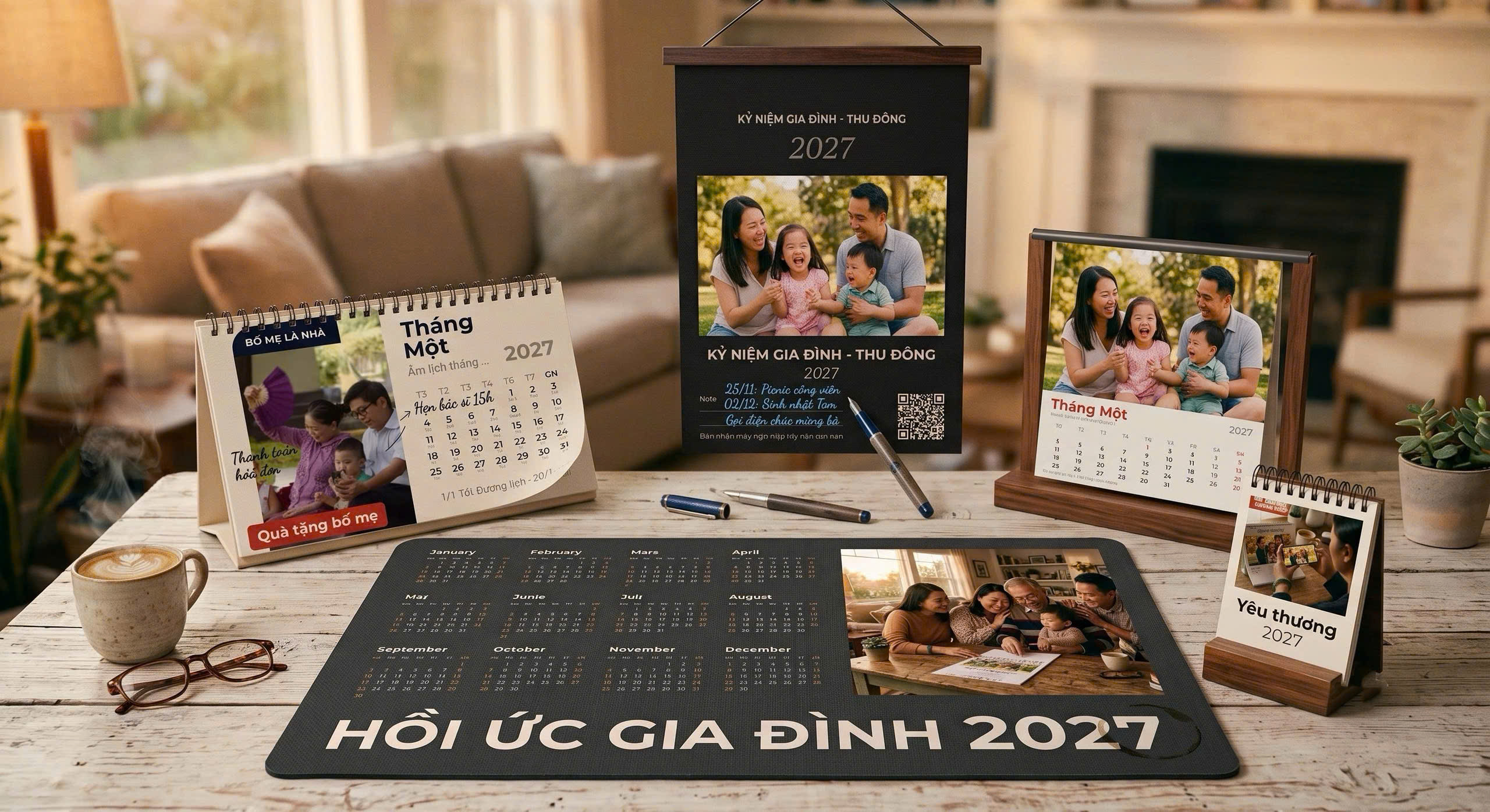 Lịch để bàn có video: so sánh 5 dòng lịch và cách chọn