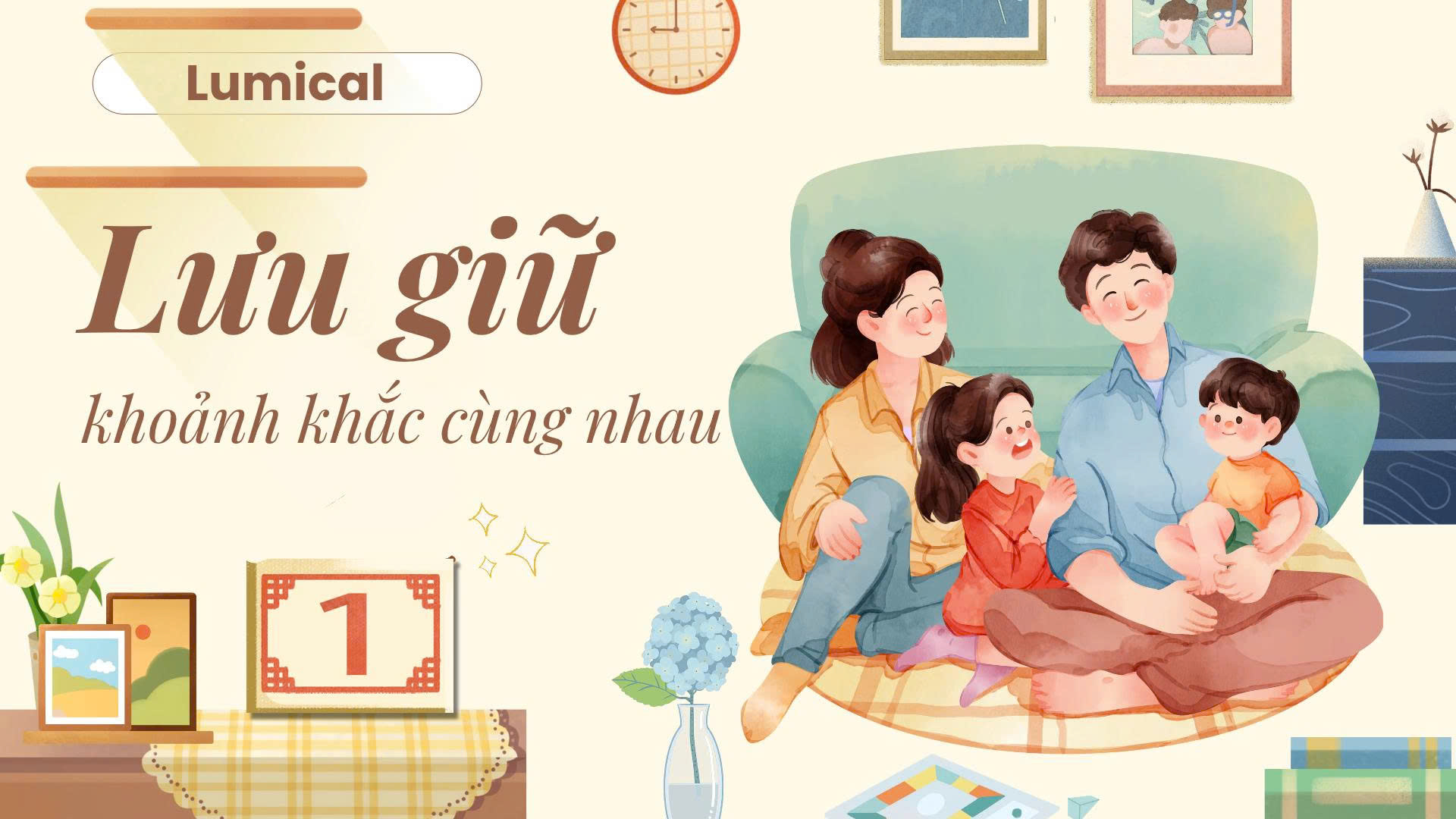 Quà tặng bố mẹ ý nghĩa: Lịch để bàn in ảnh có video kỷ niệm
