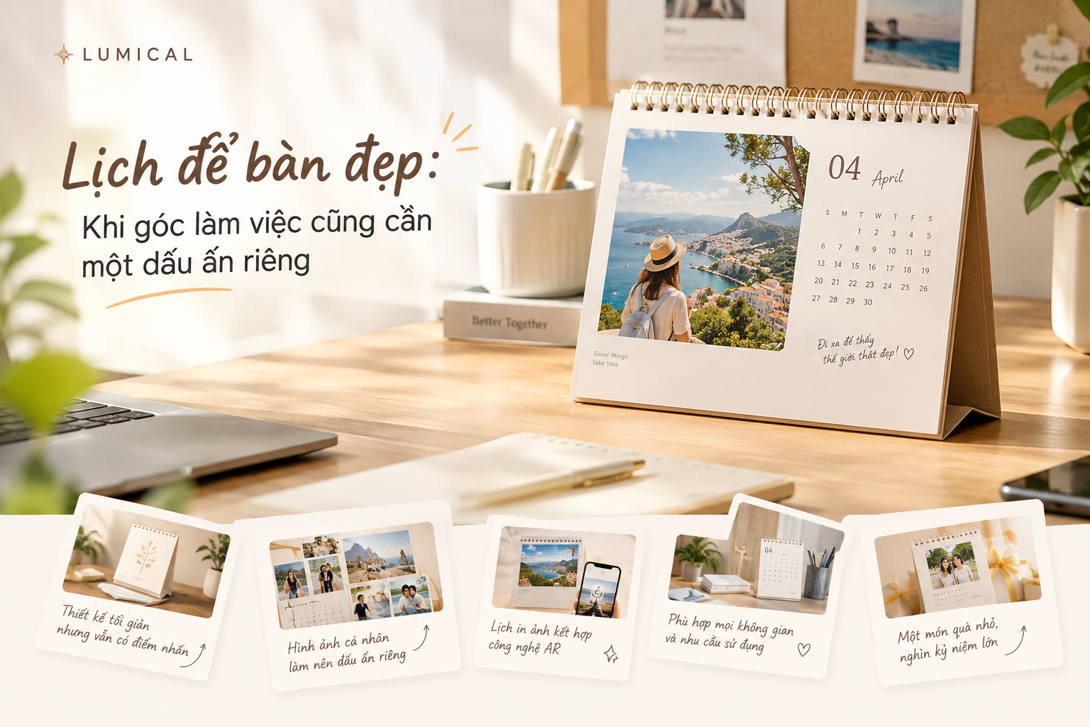 Lịch để bàn đẹp: Khi góc làm việc cũng cần một dấu ấn riêng
