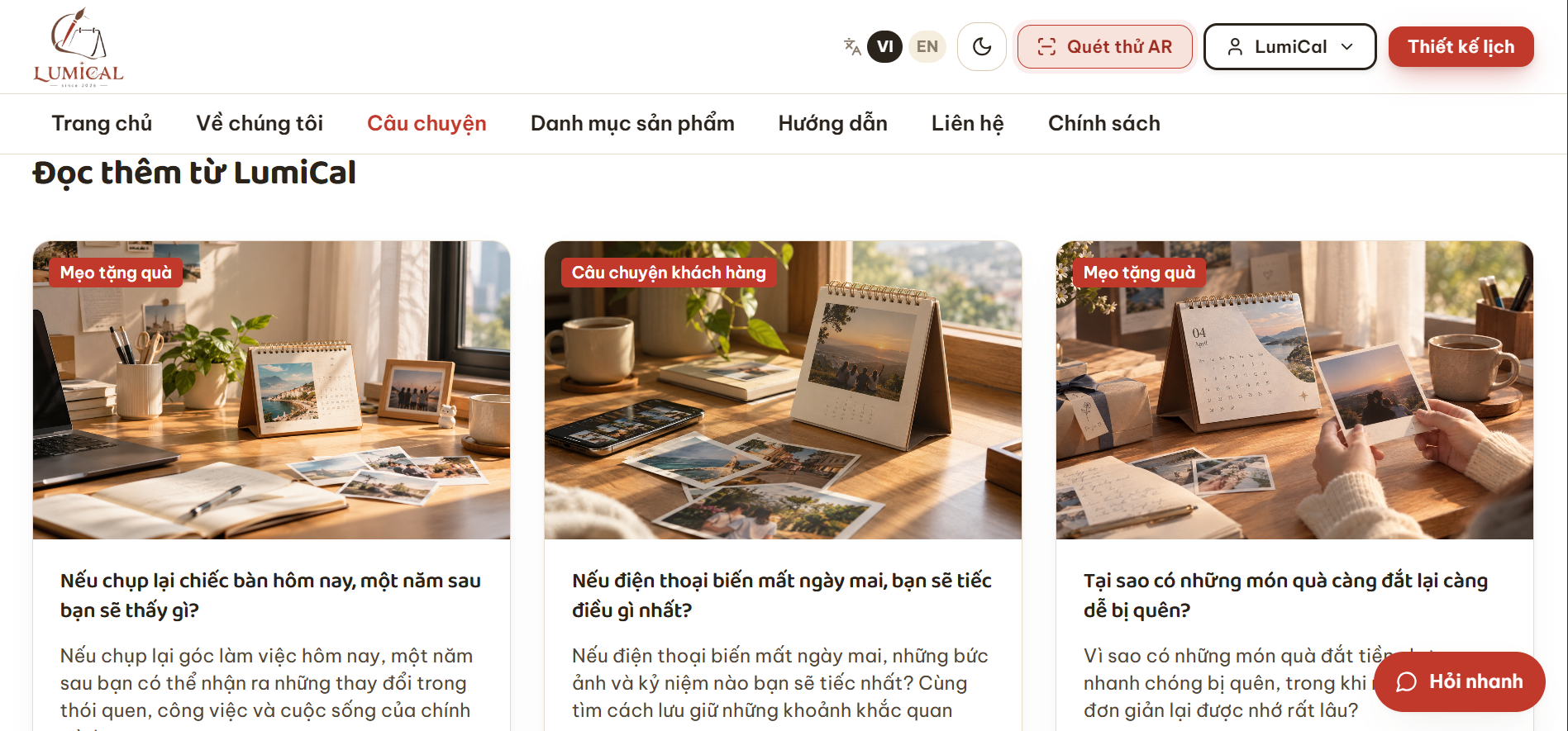 Những bài viết, bản nháp và hình ảnh đã đồng hành cùng blog LUMICAL.