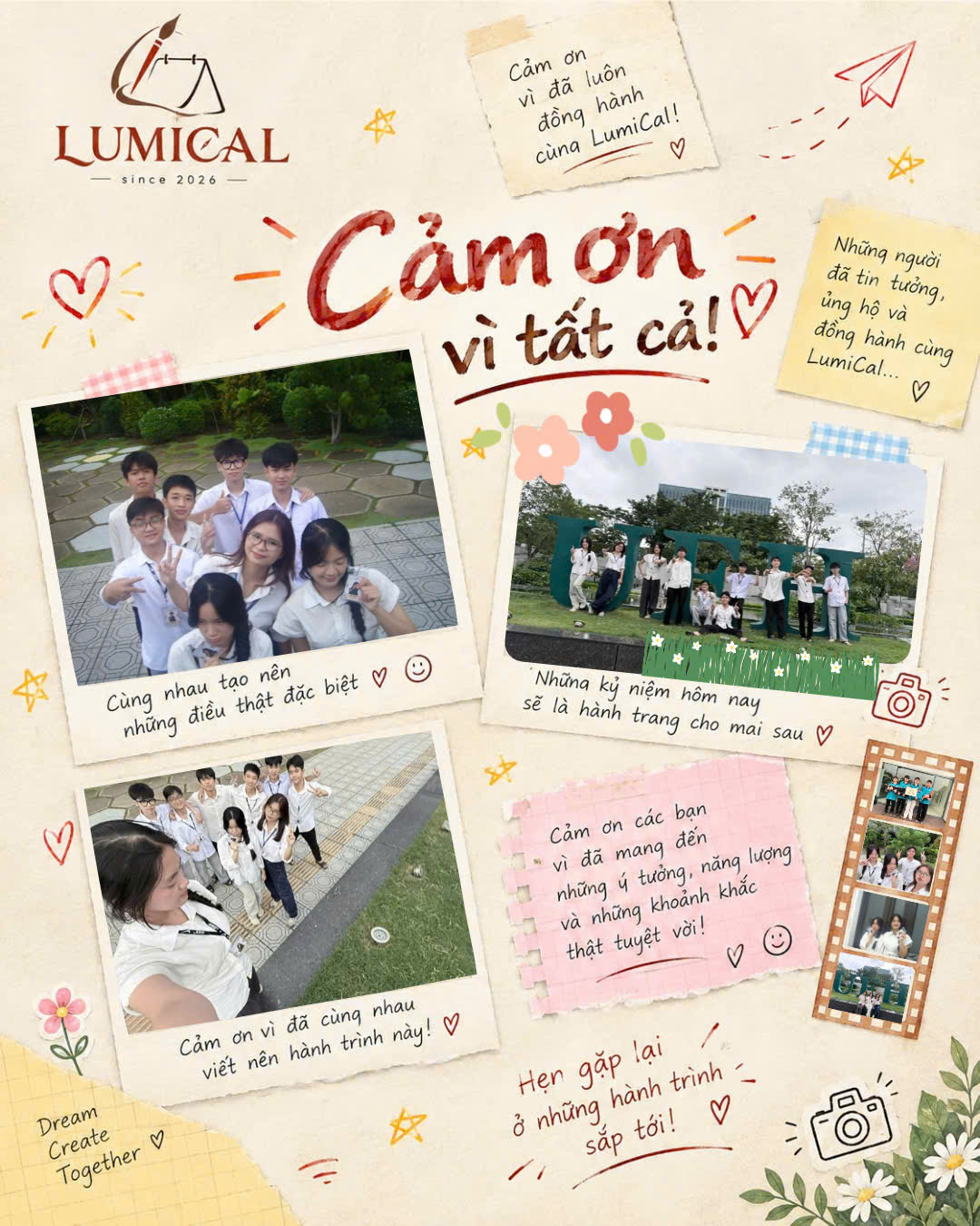 Hình ảnh tổng kết hành trình blog LUMICAL, kết hợp những dấu mốc đáng nhớ và thông điệp khép lại.