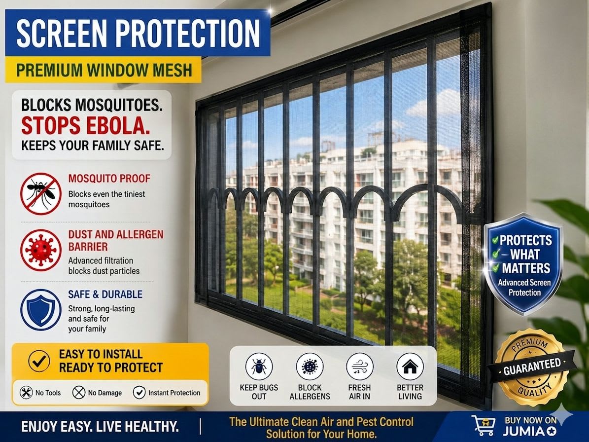 Mosquito Window Net - Breathable barrier — keep mosquitoes out, fresh air in.