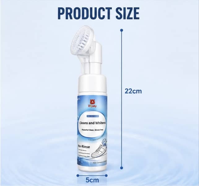 D-Daily No-Rinse Shoe Cleaner & Whitening Foam with Brush – Sneaker Cleaning Solution 2