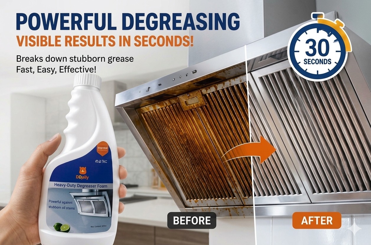 DDaily Heavy-Duty Degreaser Foam – Kitchen Grease & Oil Stain Remover 500ml 1