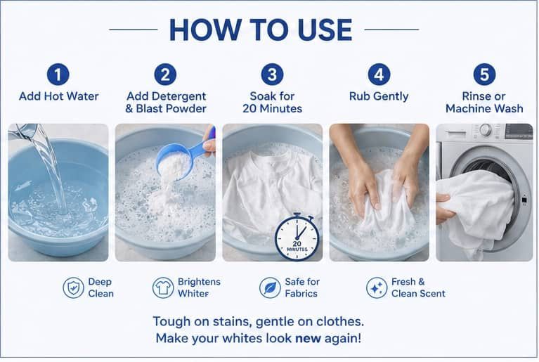 DDaily Scented Stain Remover Powder - Deep Cleaning Laundry Whitener - 500g 5