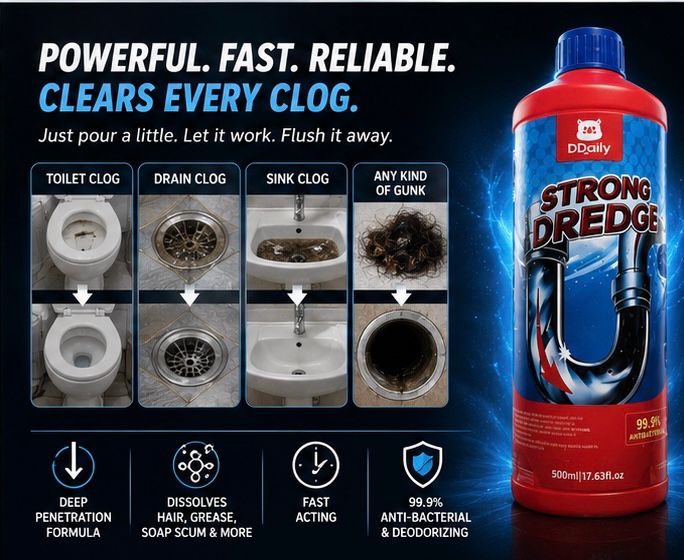 Strong Drain & Pipe Unblocker – Heavy Duty Sink & Toilet Cleaner 1