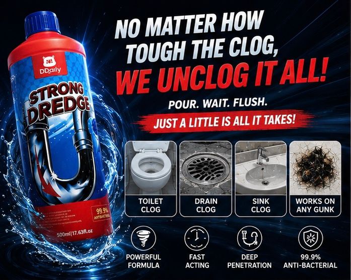Strong Drain & Pipe Unblocker – Heavy Duty Sink & Toilet Cleaner 3