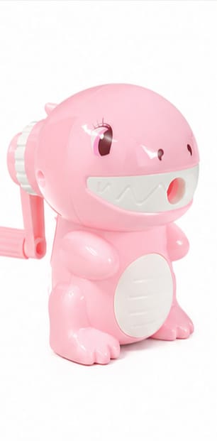Cute Dinosaur Manual Pencil Sharpener - Portable Cartoon Pencil Sharpener for Kids - Pink 1
