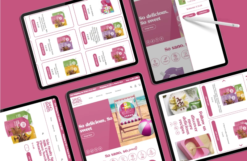 Sano Sweets — desarrollo web e identidad por Branbean Studio