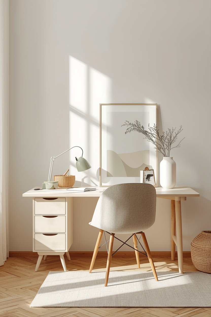 Calm minimal workspace