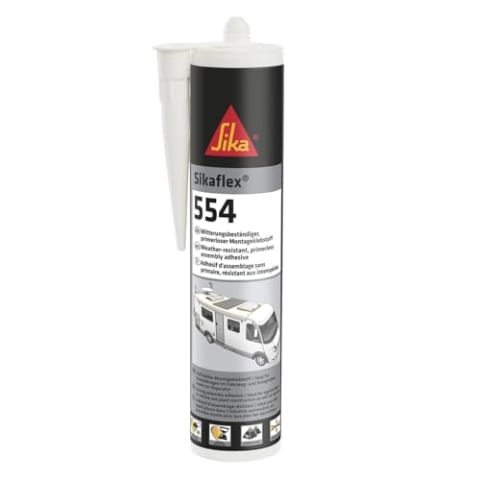 Sika – Montageklebstoff – Sikaflex-554 Schwarz – ideal für große Bauteile und hohe dynamische Belastung – alterungs- und witterungsbeständig – 300 ml