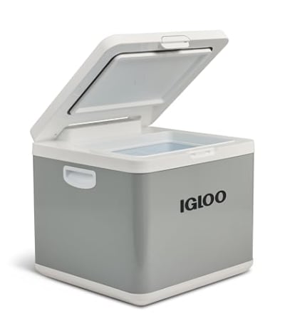 IGLOO IH45 Hybrid Kompressor Kühlbox 43L – 12V & 230V Mini‑Kühlschrank für Auto, Camping, Wohnmobil & Boot – elektrische Hybrid Kühlbox mit starker Kühlleistung, leise & energieeffizient