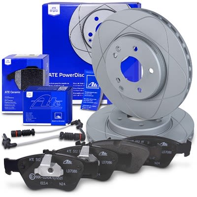 ATE PowerDisc/Ceramic Bremsen-Set vorne mit Warnkontakten