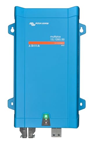Victron Energy MultiPlus Reiner Sinus Wechselrichter 50 Amp Batterie Ladegerät, Spannungswandler, Transferschalter Inverter Charger, 1200VA 12-Volt 230V