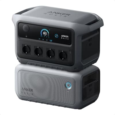 Anker SOLIX C2000 Gen 2 Tragbare Powerstation mit Erweiterungsakku, 4096Wh