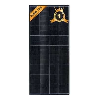 enjoy solar® 200W 12V Monokristallines Solarmodul, PERC 9BB - Solarpanel ideal für Wohnmobil, Balkonanlage, Gartenhäuse, Boot (Schwarze Rahmen)