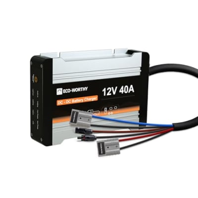 ECO-WORTHY Ladebooster 12V 40A DC-DC Batterieladegerät für LiFePO4 Batterie,Gel, Ladebooster für Wohnmobilen, Wohnwagen