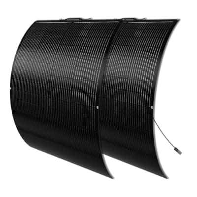 WUZECK Flexibles Solarpanel 400W, 12V Monokristallines Solarmodul Flexibel 400Watt Wohnmobil für 12V Batterien Balkon Wohnwagen Boot, Balkonkraftwerk 400w Flexibel Pv Module Solaranlage für Flachdach