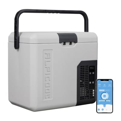 Alpicool P18 18L Kompressor Kühlbox 12v Mini Kühlschrank Elektrische Camping-Gefrierbox Klein Tragbare für Auto, Lkw, Boot, RV mit USB Anschluss,-20℃-20℃, Wiederaufladbar(Batterie nicht enthalten)
